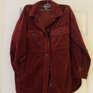 Madewell Rust Corduroy Utility Jacket